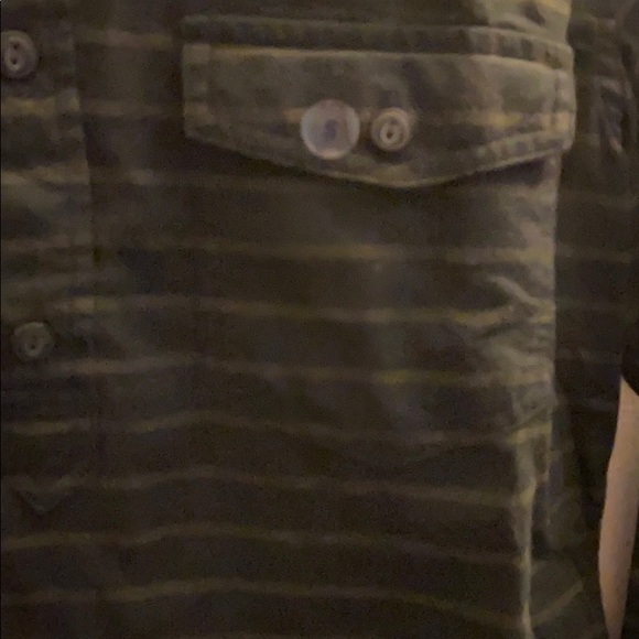 American Eagle Half Button Down Long Sleeve Shirt - Picture 2 of 7